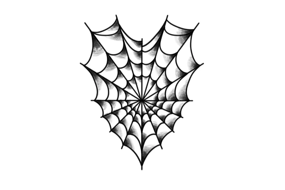 Traditional spider web tattoo design
